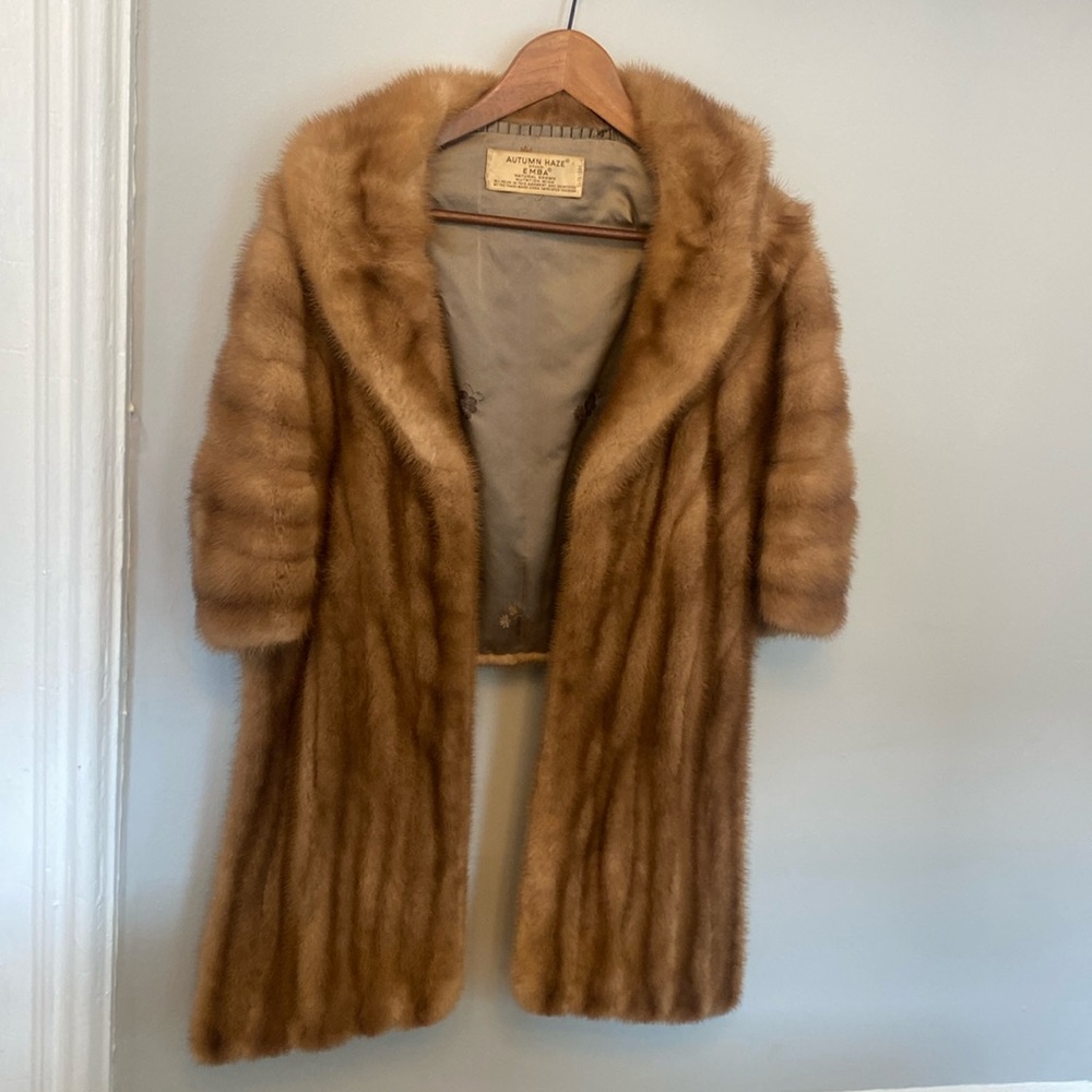 Autumn Haze EMBA Natural Brown Mutation Mink Lapel Coat
